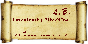 Latosinszky Bibiána névjegykártya